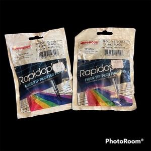 8 NWT KOH-I-NOOR Fiber Tip Plotter Pens "W" STYLE - 0.7mm Black